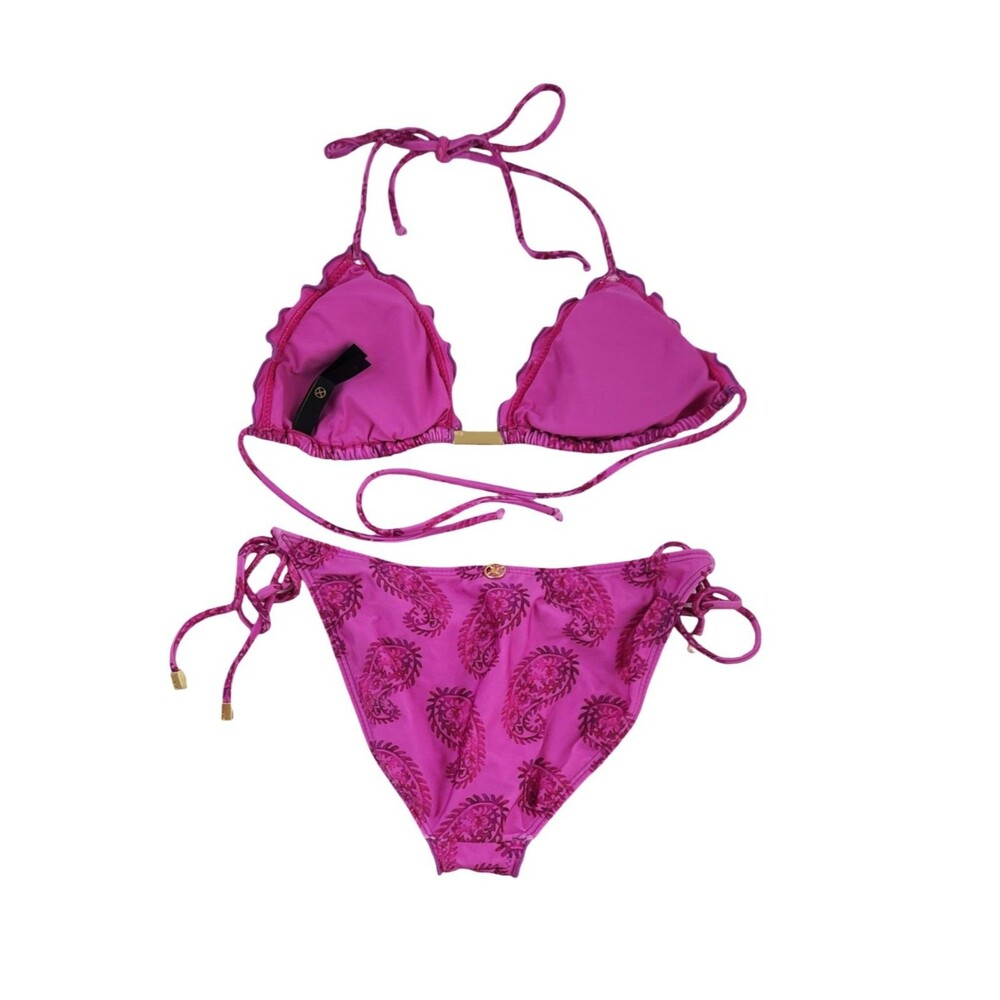 Vix Paula Hermanny Leela Paisley Bikini Set Pink Purple Paisley M - Picture 3 of 7
